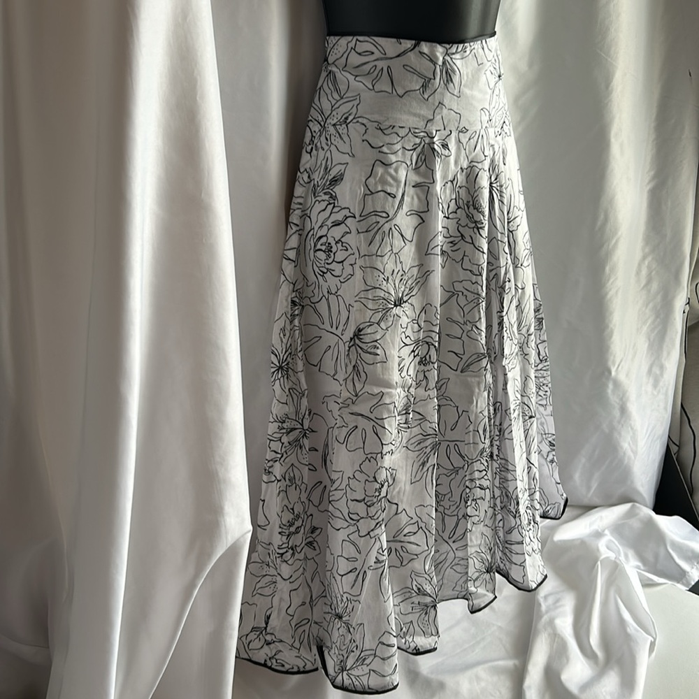 Jones New York Signature Black/White Full Line Skirt - Picture 10 of 11
